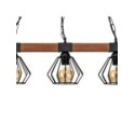 Lampa wisząca ULF BLACK-WOOD 3xE27