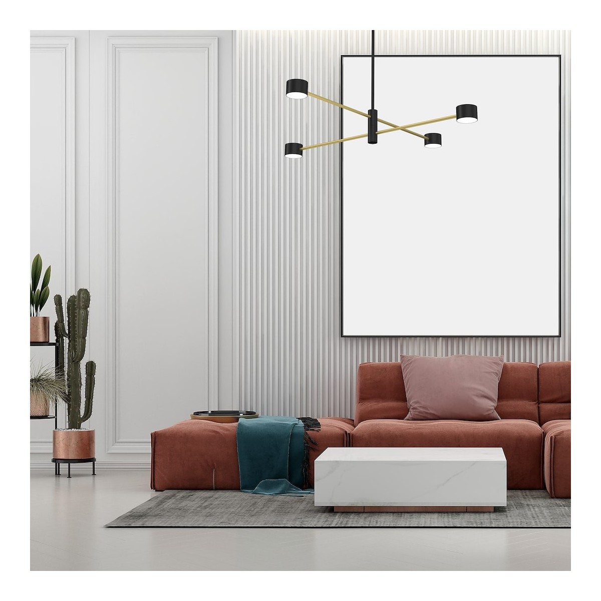Lampa sufitowa CROSS GOLD 4xGX53