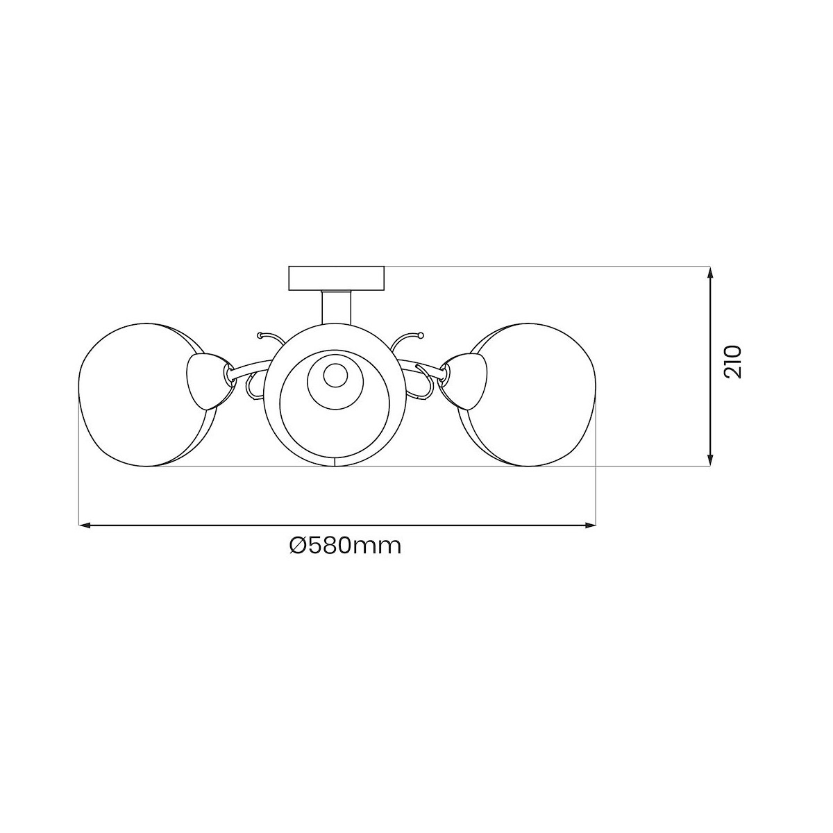 Lampa sufitowa OSLO 3xE27