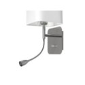 Kinkiet Napoli 1xE27 + 1W LED Biały - Chrome
