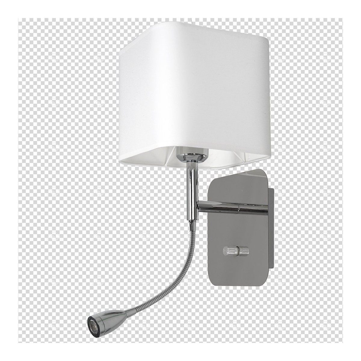 Kinkiet Napoli 1xE27 + 1W LED Biały - Chrome