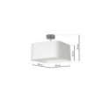 Lampa podsufitowa Napoli 1xE27 Biały - Chrom