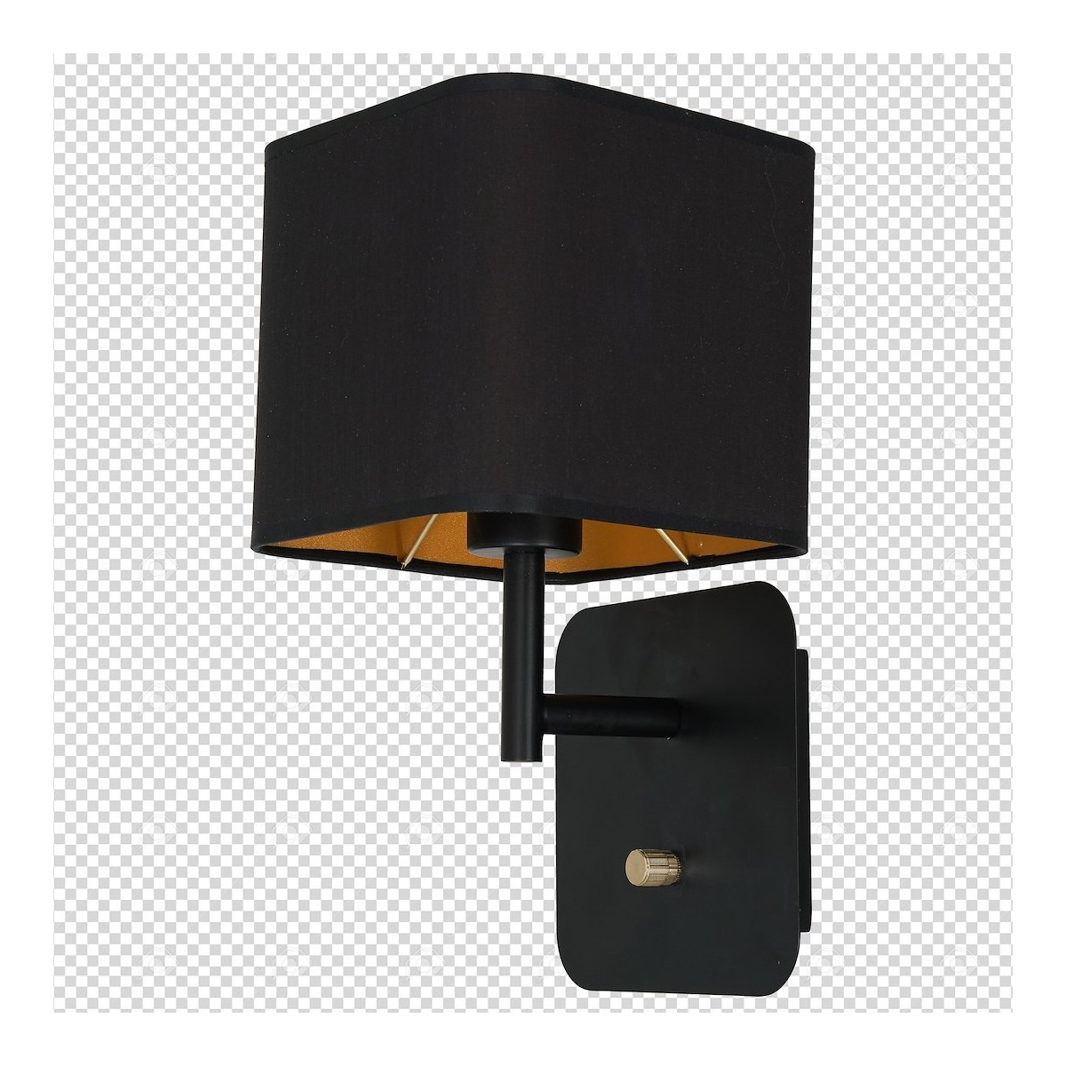 Kinkiet NAPOLI BLACK-GOLD 1xE27