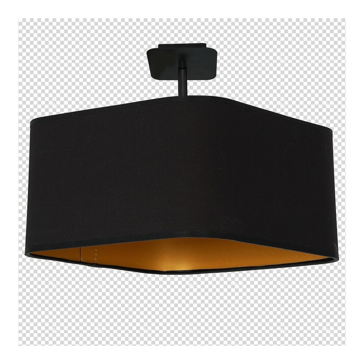 Lampa podsufitowa NAPOLI BLACK-GOLD 1xE27