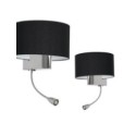 Kinkiet CASINO BLACK-CHROME 1xE27 + 1W LED