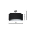 Lampa podsufitowa CASINO BLACK-CHROME 1xE27