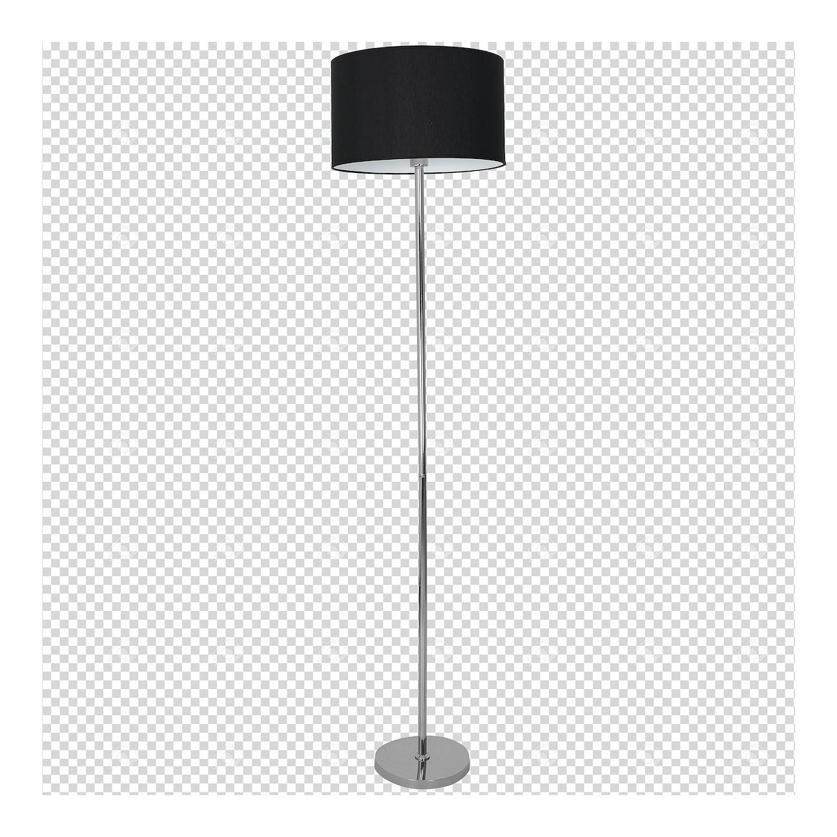 Lampa stojąca CASINO BLACK-CHROME 1xE27
