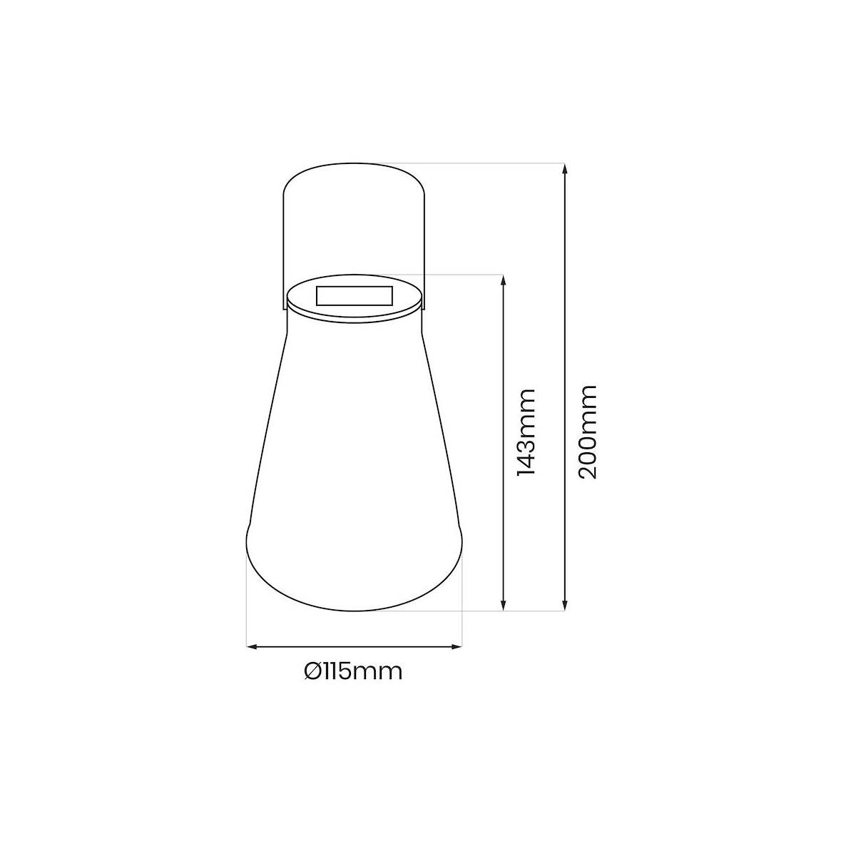 Lampka Solarna Cono 3000K IP44