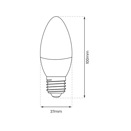Żarówka LED 7W E27 C37 6000K