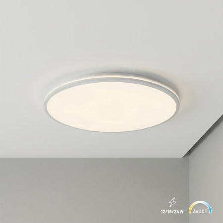 Plafon Hugo 16-24-32W 3CCT IP54 Biały