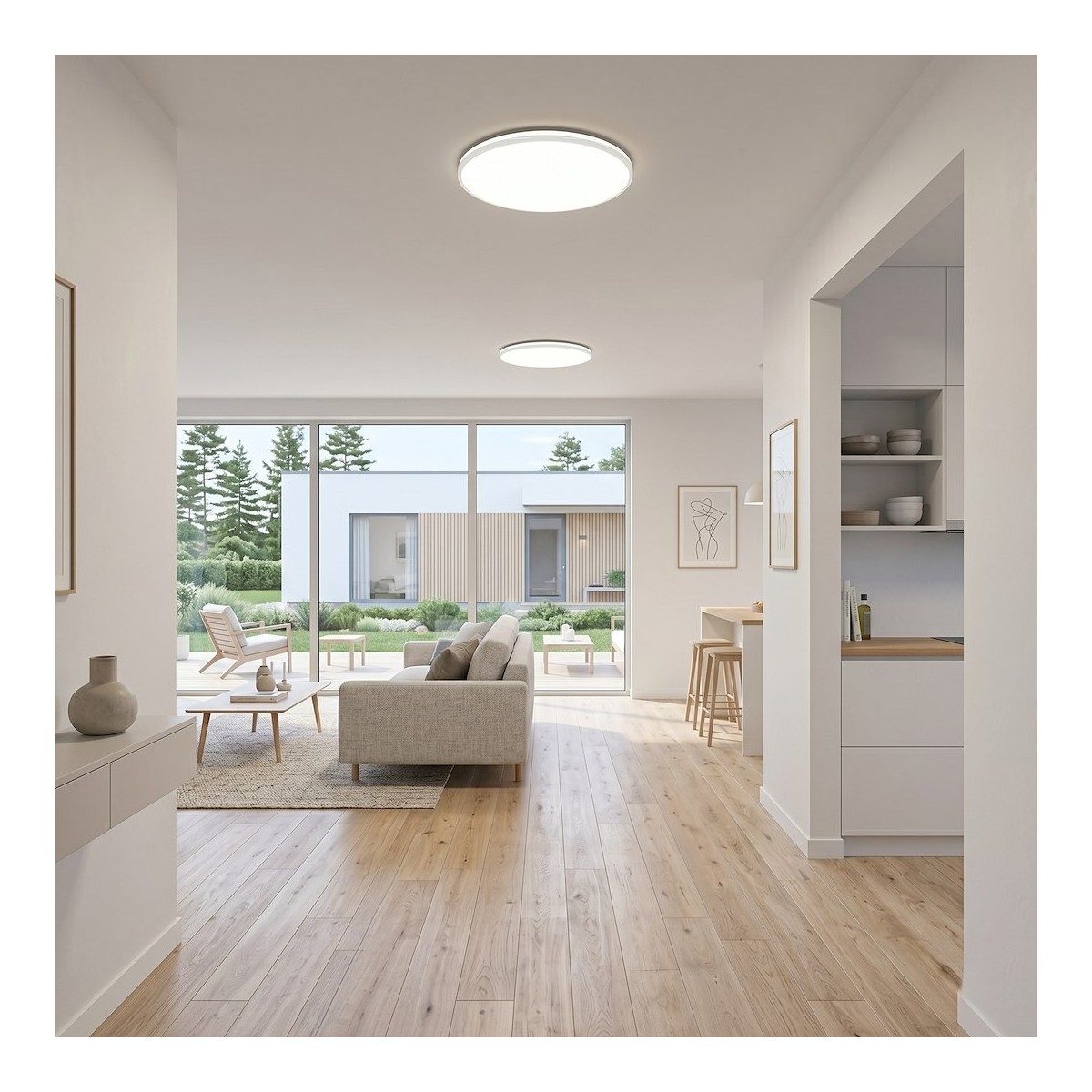 Plafon Hugo 16-24-32W 3CCT IP54 Biały