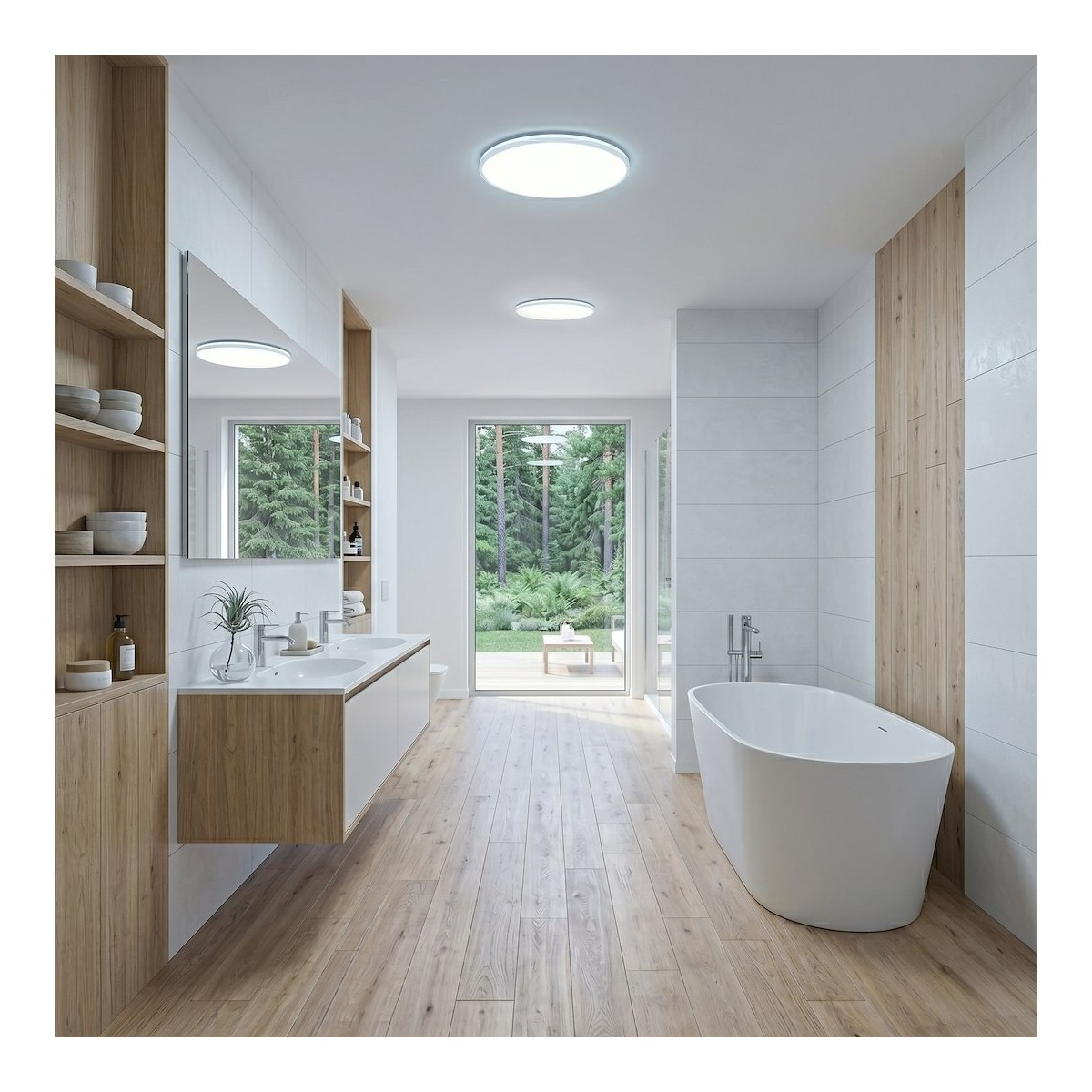 Plafon Hugo 16-24-32W 3CCT IP54 Biały