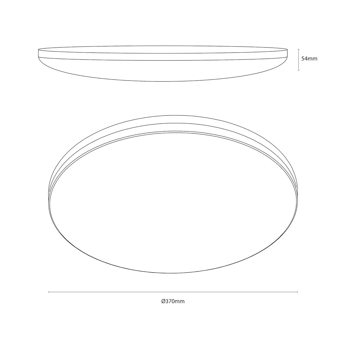 Plafon Hugo 16-24-32W 3CCT IP54 Czarny