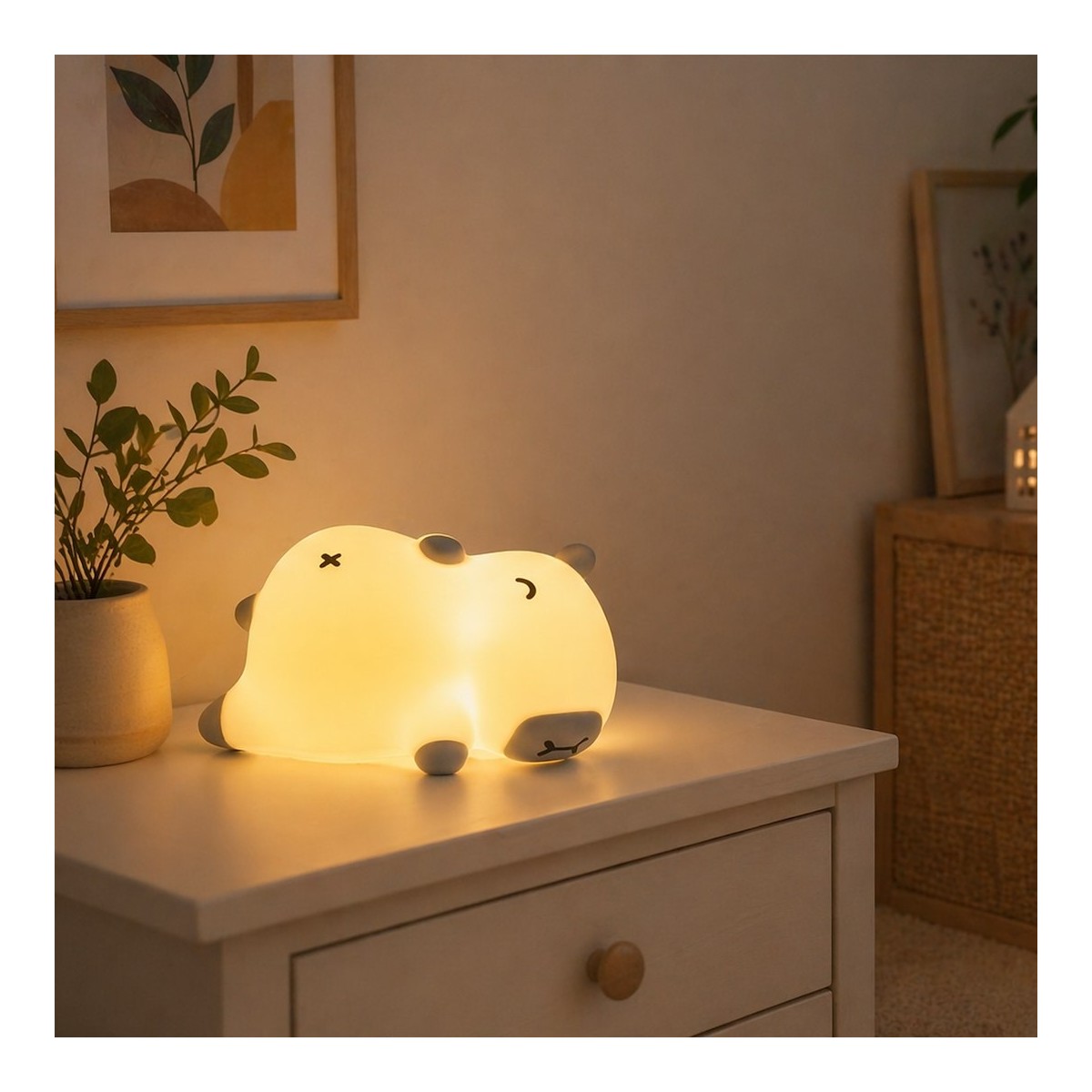 Lampka nocna LED chrapiąca Kapibara