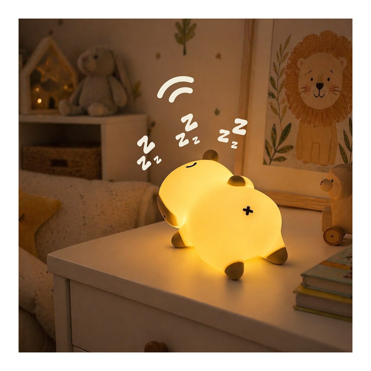 Lampka nocna LED chrapiąca Kapibara