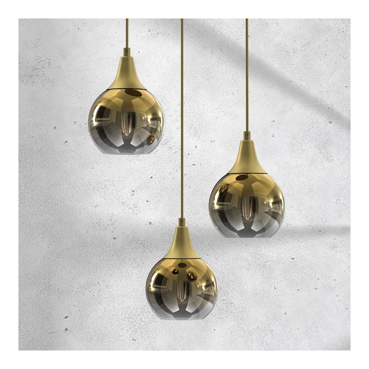 Lampa wisząca MONTE GOLD 3xE27
