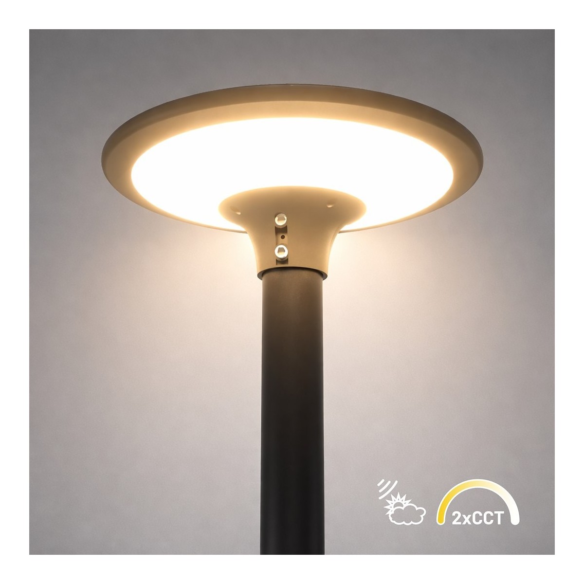 Lampa Solarna Patio 20W 2100lm 3000-4000K 40cm