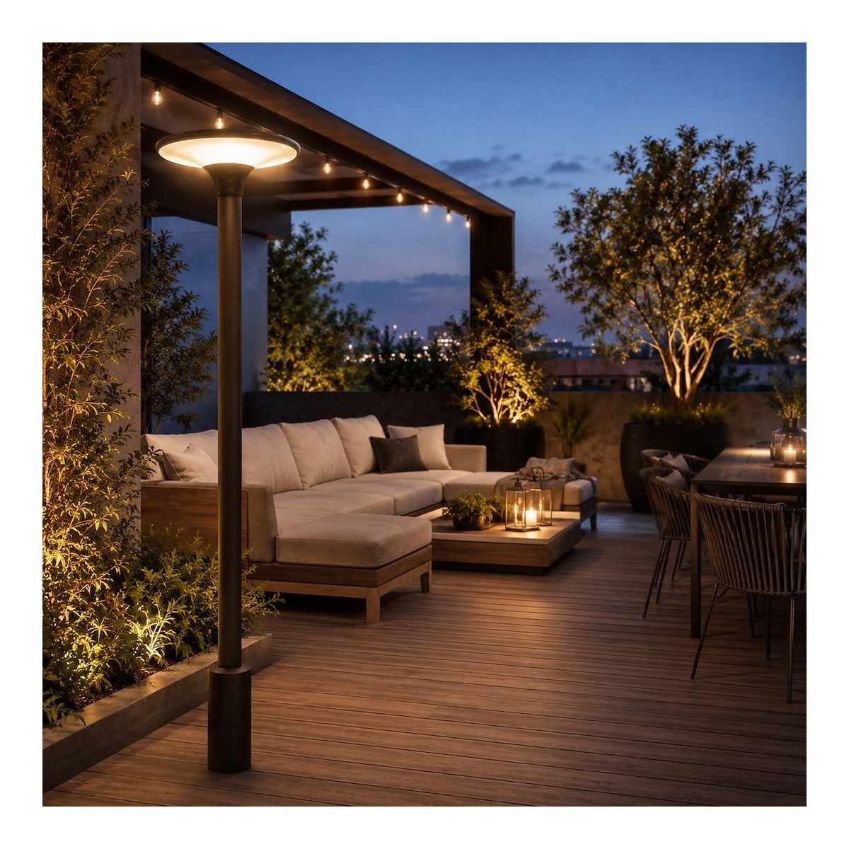 Lampa Solarna Patio 20W 2100lm 3000-4000K 40cm