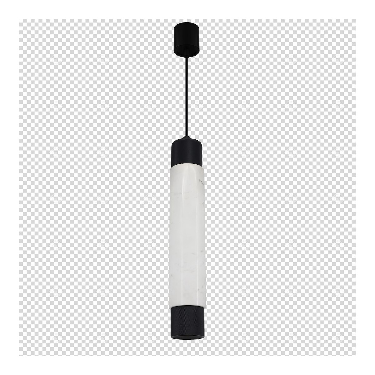 Lampa wisząca Marble Biały - Czarny 1xGU10